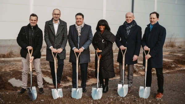 Leadership with shovels at groundbreaking ceremony