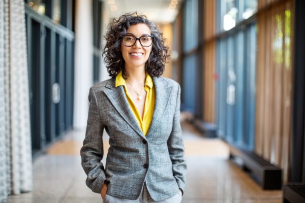 Business woman smiling at the camera